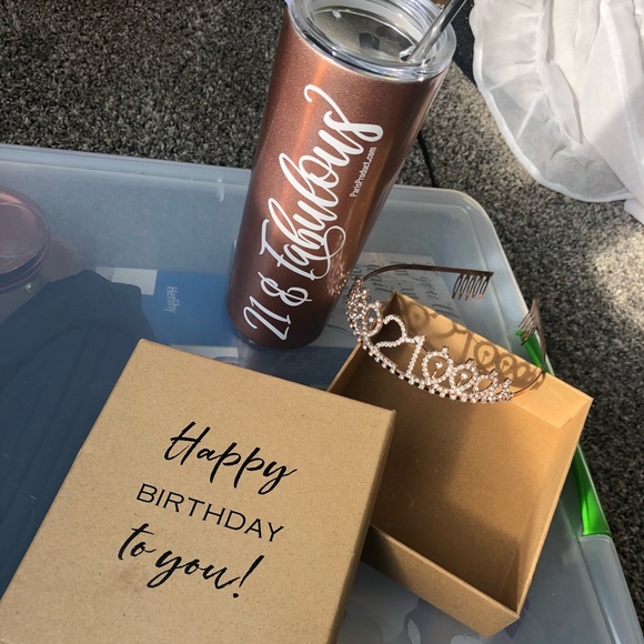 Other - 21 birthday cup and tiara